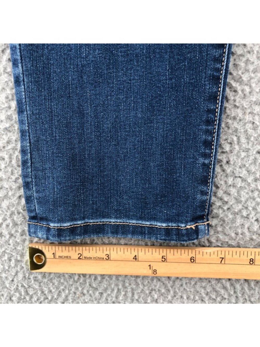 Chicos Jeans Womens 0 US 4 Blue Denim So Slimming Girlfriend Crop Stretch Pocket - Picture 11 of 12